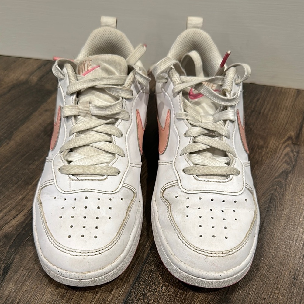 Nike White and Pink Athletic Shoes
